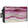 Abstract Red Waterproof Outdoor TV Cover 80-85 Inch Weatherproof,Outside Television Cover TV Screen Protector with Remote Control Pocket,Modern Ombre Ocean Striped Wave Art view 1