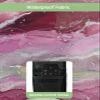 Abstract Red Waterproof Outdoor TV Cover 80-85 Inch Weatherproof,Outside Television Cover TV Screen Protector with Remote Control Pocket,Modern Ombre Ocean Striped Wave Art view 3