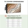 Modern Geometric Color Art Waterproof Outdoor TV Cover 52-55 Inch Weatherproof,Outside Television Cover TV Screen Protector with Remote Control Pocket,Abstract Ombre Brown White Ocean Seawaves view 2