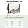 Falaniique Marble Black Grey Waterproof Outdoor TV Cover 48-50 Inch Weatherproof,Outside Television Cover TV Screen Protector with Remote Control Pocket,Minimalist Abstract Gold Modern Art view 2
