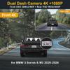 Fitcamx Front 4K+Rear 1080P Dash Cam Adapts for BMW 3 Series 2020-2024 & M3 (HD2-9208) 330i M340i 330e, OEM Style, 2 Way HD Video, WiFi & APP, Loop Recording, G-Sensor, Easy to Use, 128GB Card view 2