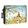 Blue Gnomes Waterproof Outdoor TV Cover 40-43 Inch Weatherproof,Outside Television Cover TV Screen Protector with Remote Control Pocket,Yellow Bee Honey Daisy Flower view 1