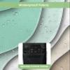 Abstract Modern Geometric Brown Art Waterproof Outdoor TV Cover 70-72 Inch Weatherproof,Outside Television Cover TV Screen Protector with Remote Control Pocket,Ombre Green White Ocean Seawaves, view 3