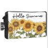 Retro Sunflower Waterproof Outdoor TV Cover 48-50 Inch Weatherproof,Outside Television Cover TV Screen Protector with Remote Control Pocket,Spring Summer Floral Plant Botanical view 1