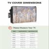 Blue Abstract Tree Waterproof Outdoor TV Cover 36-39 Inch Weatherproof,Outside Television Cover TV Screen Protector with Remote Control Pocket,Contemporary Forest Painting Smear Art view 2