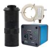 48MP 2K HDMI USB Industrial Video Microscope Camera & 100X C-Mount Lens With 56-LED Adjustable Ring Light For Soldering Repair view 1