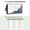 Marble Blue Haze Waterproof Outdoor TV Cover 30-32 Inch Weatherproof,Outside Television Cover TV Screen Protector with Remote Control Pocket,Modern Abstract Gold White Gray view 2