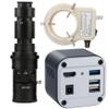 4K 8MP Industry Video Microscope HDMI USB Measuring Camera & 500X C-Mount Lens With 56-LED Adjustable Ring Light view 1