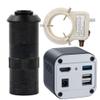 4K 8MP Industry Video Microscope HDMI USB Measuring Camera & 100X C-Mount Lens With 56-LED Adjustable Ring Light view 1