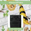 Honey Gnomes Waterproof Outdoor TV Cover 52-55 Inch Weatherproof,Outside Television Cover TV Screen Protector with Remote Control Pocket,Spring Summer Wood Grain Flower view 3