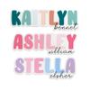 Personalized First and Last Name Sticker  Custom Aesthetic Vinyl Decal  Waterproof, Removable, Trendy Gift for Women, Girls, Kids, Teens  Laptop, Phone, Water Bottle, Tumbler, Notebook, Car, Helmet view 1