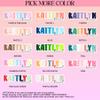 Personalized First and Last Name Sticker  Custom Aesthetic Vinyl Decal  Waterproof, Removable, Trendy Gift for Women, Girls, Kids, Teens  Laptop, Phone, Water Bottle, Tumbler, Notebook, Car, Helmet view 2