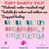 Personalized First and Last Name Sticker  Custom Aesthetic Vinyl Decal  Waterproof, Removable, Trendy Gift for Women, Girls, Kids, Teens  Laptop, Phone, Water Bottle, Tumbler, Notebook, Car, Helmet view 4