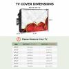 Falaniique Marble Red Waterproof Outdoor TV Cover 60-65 Inch Weatherproof,Outside Television Cover TV Screen Protector with Remote Control Pocket,Modern Minimalist Abstract White Grey Gold view 2