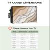 Abstract Ocean Seawaves Waterproof Outdoor TV Cover 30-32 Inch Weatherproof,Outside Television Cover TV Screen Protector with Remote Control Pocket,Modern Ombre Brown White Geometric Color Art view 2