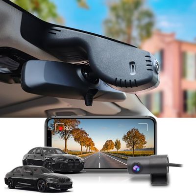 Fitcamx Front 4K+Rear 1080P Dash Cam Adapts for BMW 3 Series 2020-2024 & M3 (HD2-6308) 330i M340i 330e, OEM Look, Dual HD Video, WiFi & APP, Loop Recording, Gravity Sensor, Easy to Set, 128GB Card
