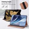 ALILANG Case for Samsung Galaxy Tab S10 Ultra/Tab S9 Ultra/Tab S8 Ultra 14.6-Inch, PU Leather Shockproof Folding Stand Cover with Card Holder and Pen Holder -Gold Butterfly view 4