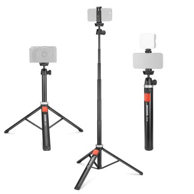 NEEWER Tripod for Cell Phone & Camera with Remote & Phone Holder Compatible with iPhone GoPro Canon Sony DSLR, 62.9" All Metal Portable Selfie Stick Travel Vlog Stand for Video Recording, TS05