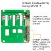DirectNine Basics Zhenloong 4-Bay Hard Drive cage Support 3.5"/2.5" SAS and SATA3 or U.2 NVMe SSD hot swappable Storage modules occupying 3x5.25 Optical Drive Positions in The Chassis SFF8643 and SFF8654*2 view 3