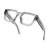 JFXQDR Blue Light Blocking Glasses for Women Men, Trendy Thick Glasses Anti Eyestrain & UV Glare RF6210 (Smoke Grey Chunky Frame) view 1