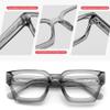 JFXQDR Blue Light Blocking Glasses for Women Men, Trendy Thick Glasses Anti Eyestrain & UV Glare RF6210 (Smoke Grey Chunky Frame) view 4