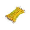 JZRYQJGJ 5pcs Yellow-Green Photovoltaic Ground Cable Bridge Soft Copper Cable Distribution Box Machine Room Connection Cable 2.5/4/6 Square(Color:6mm square-100mm,Size:Hole 5mm) view 2