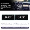 LUWU Screen Protector for 2022 2023 2024 Hyundai Tucson (Limited/N Line/SEL/XRT) 10.25-inch 2024 Hyundai Tucson Accessories 2024 Tucson Touchscreen Tempered Glass 9H Navigation Protective Film 2PCS view 2