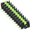 Esaytool 12 Pack Compatible with P-Touch TZe-MQG35 TZ-MQG35 White on Lime Green 12mm 0.47'' Laminated Label Tape Replacement for Ptouch PT-H100 PT-D200 D210 D400 PT-P700 PT-1000 PT-2030 Label Maker view 1