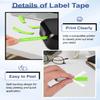 Esaytool 6 Pack Compatible with P-Touch TZe-MQG35 TZ-MQG35 White on Lime Green 12mm 0.47'' Laminated Label Tape Replacement for Ptouch PT-H100 PT-D200 D210 D400 PT-P700 PT-1000 PT-2030 Label Maker view 4
