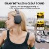 Edifier W830NB Active Noise Cancelling Wireless Over-Ear Headphones, Foldable Lightweight Bluetooth Headset with Hi-Res Audio, Dual Device Connection, 94 Hours Playtime Fast Charging - Black view 2