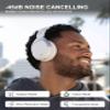 Edifier W830NB -45dB ANC Wireless Over Ear Headphones with Bluetooth 5.4, 94H Playtime, AAC & LDAC Codec, Hi-Res, Spatial Audio, Fast Charging, Multipoint Connection, 267g Comfortable Fit, White view 3