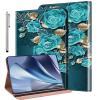 ALILANG Case for Samsung Galaxy Tab S2 9.7" 2015 Case (SM-T810/T815/T813) with Stylus, Shockproof Folding Stand Cover for Galaxy Tab S2 Case-Blue Rose view 1