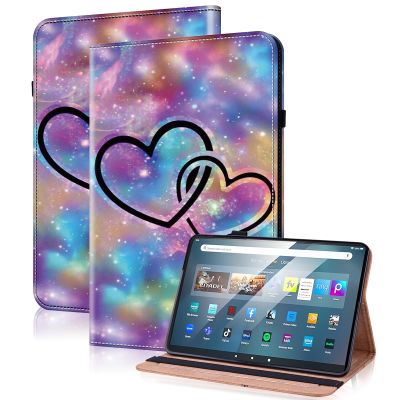 VODEFOX Case for Amazon Kindle Fire Max 11 Case (13th Generation, 2023 Release) 11",PU Leather Folio Stand Protective Cover with Card Solts for Fire 11 Tablet - Two Hearts