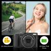 Andoer CD-R5 4K Digital Camera Digital Video Camera Camcorder 48MP 3.0 Inch IPS Foldable Screen 5X Optical/ 8X Digital Zoom Auto Focus Built-in Flash with 2pcs Batteries Shoulder Strap for Vlogging view 3