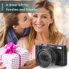 Andoer CD-R5 4K Digital Camera Digital Video Camera Camcorder 48MP 3.0 Inch IPS Foldable Screen 5X Optical/ 8X Digital Zoom Auto Focus Built-in Flash with 2pcs Batteries Shoulder Strap for Vlogging view 4