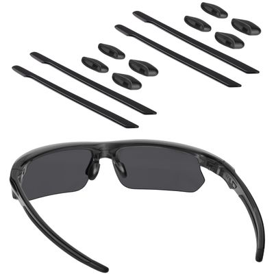 BLAZERBUCK Sock Kits Earsocks & Nosepieces for Oakley Bisphaera OO9400 Sunglasses - Black + Black