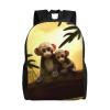 RLDOBOFE Backpack Travel Casual Daypack for Men Women Cute Couple Monkey Laptop Backpack Lightweight Double Shoulder Bag for Work Hiking view 1