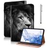 VODEFOX Case for Samsung Galaxy Tab A11 + Plus/A9 + Plus 5G 11 Inch 2025/2023, PU Leather Multi-Angle Smart Stand Pocket Tablet Cover with Card Slots - Lion view 1