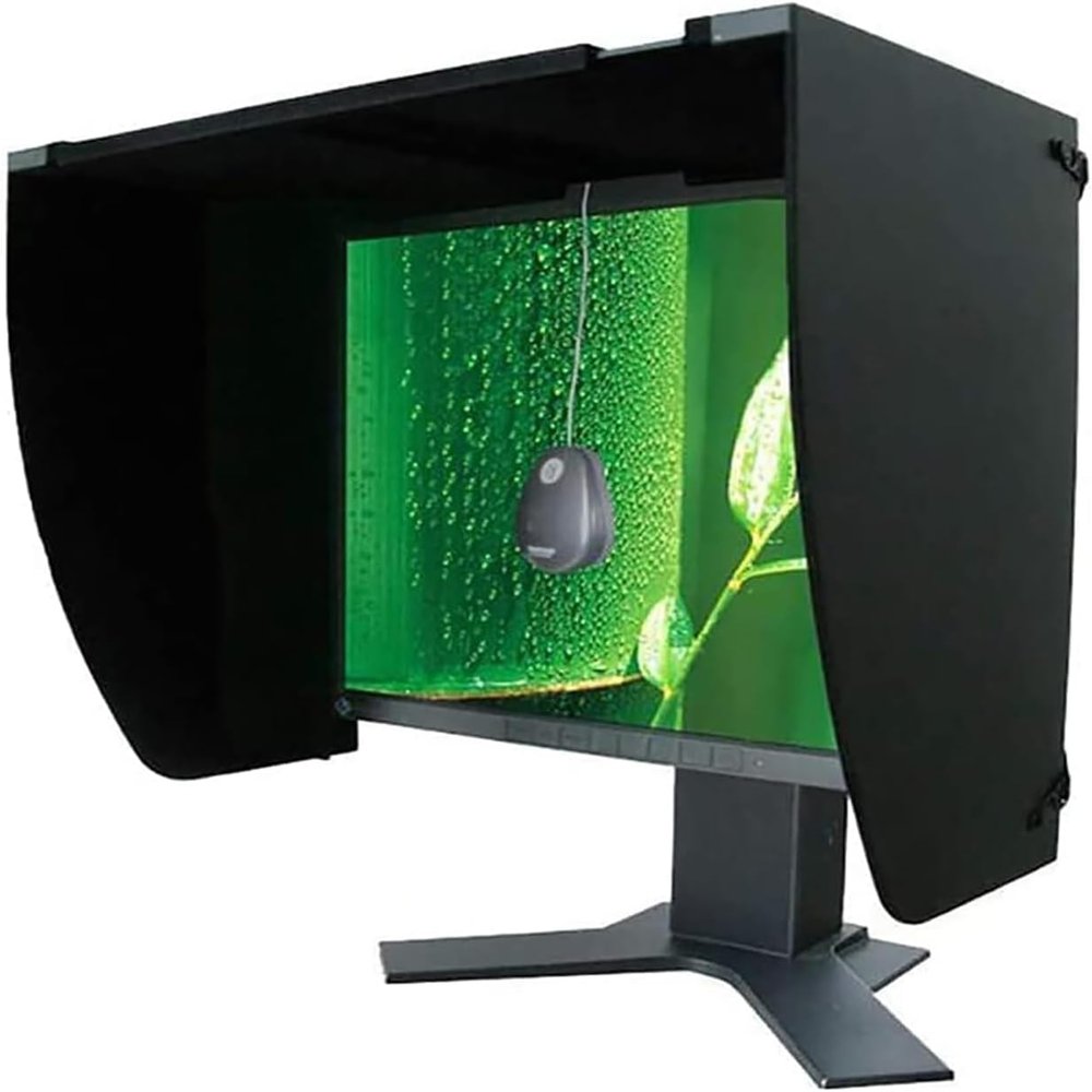 Kadxyan Adjustable Desktop Computer Monitor Cover, Radiation Protection, Foldable Design, Privacy Protection, Efficient Light Shielding, Frame Length 38-65cm, for Office, Photo Editing