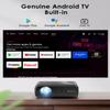 4K Home Theater Projector HDMI 2.1, ARC, Android TV 14.0, Portable Smart Bedroom Movie Gaming Projector 4K HDR, with WiFi 6, Bluetooth, Dolby Audio, Voice Control, Apps, Auto Focus, ZOOM, 1400ANSI view 2