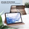VODEFOX Case for Samsung Galaxy Tab A11 + Plus/A9 + Plus 5G 11 Inch 2025/2023, PU Leather Multi-Angle Smart Stand Pocket Tablet Cover with Card Slots - Silver Flower view 3