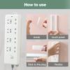 Adhesive Punch-Free Socket Holder, Power Strip Holder Wall Mount, 2024 Upgraded Self-Adhesive Desktop Socket Fixer for WiFi Routers, Remotes (Pink*2 PCs) view 4