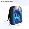 RLDOBOFE Backpack Travel Casual Daypack for Men Women Cute Dolphins Laptop Backpack Lightweight Double Shoulder Bag for Work Hiking view 3