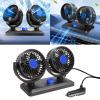 Car Double-head Cooling Fan Air Conditioner 360 Degree Rotation Two-speed Adjustable For SUV RVsTruck Boat Home Cooling Fan Pc Usb Silents Led Replacements For Rooms Extension Laptop With Plug view 2