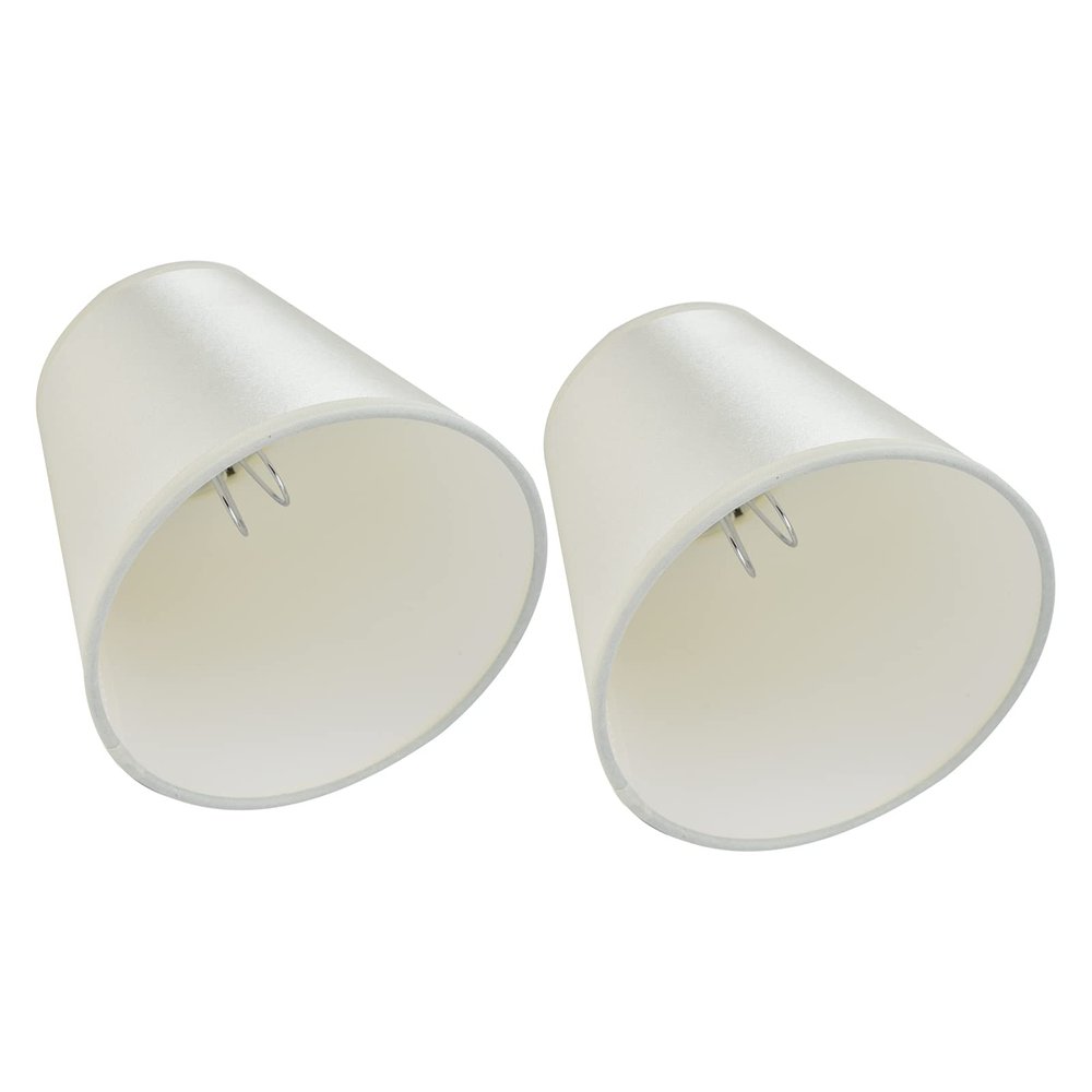 2 Pcs Modern Lamp Shade, Barrel Cloth Lampshade Clip on Lamp Shade Decorative Lamp Shade Table Lamp Cover Beside Lamp Shade(Beige)