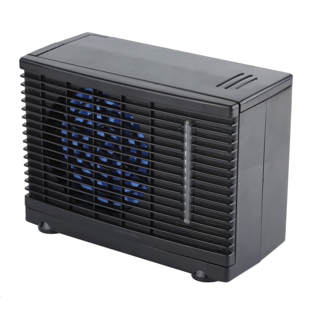 flexman DC 12V Car Fans, 30~60W Mini Air Cooler Evaporative Water Cooling Fan with Two Speeds Switch, 7.9 X 4.3 X 5.9 Cooling Fan for Car Vehicle Van Truck SUV RV