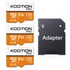 KOOTION 128GB Micro SD Card 3 Pack, UHS-I MicroSDXC Card for 4K Video Recording, U3, A1, V30, C10 TF Flash Memory Card with Adapter view 1