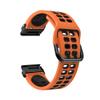22/26mm Silicone Sport Quick disassembly Watchband fit for Garmin(Orange Black,For Garmin Fenix 6) view 1