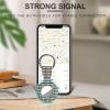 ZXDSKGYN Protective Case for AirTag,Gray Houndstooth Stripes Silicone Air Tag Holder with Key Rings, Protective Airtag Case Cover Accessories, 1PCS view 4
