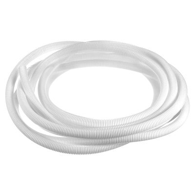 uxcell 1/2 Inch x 25 Ft Split Wire Loom Tubing, Guard Convoluted Flex, Protective Split Cable Conduit, Flexible Wire Protector Tubing, Electrical Cord Cover,White